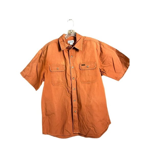 Carhartt Other - Carhartt Men's Button Orange Short Sleeve Shirt